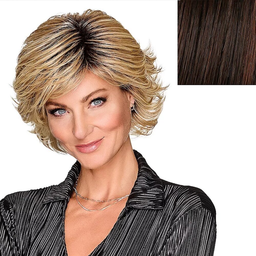 Hairdo Flipped Back Shag Styled Wig - Red Brown a673890